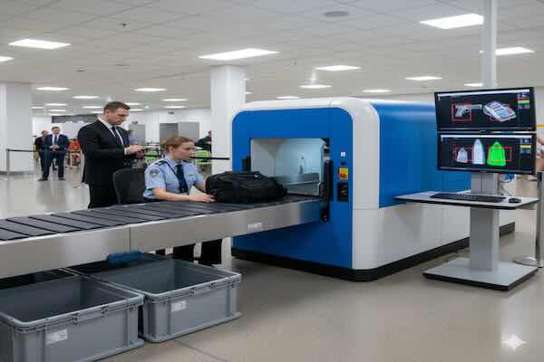 TSA screener certification testing with threat image projection
